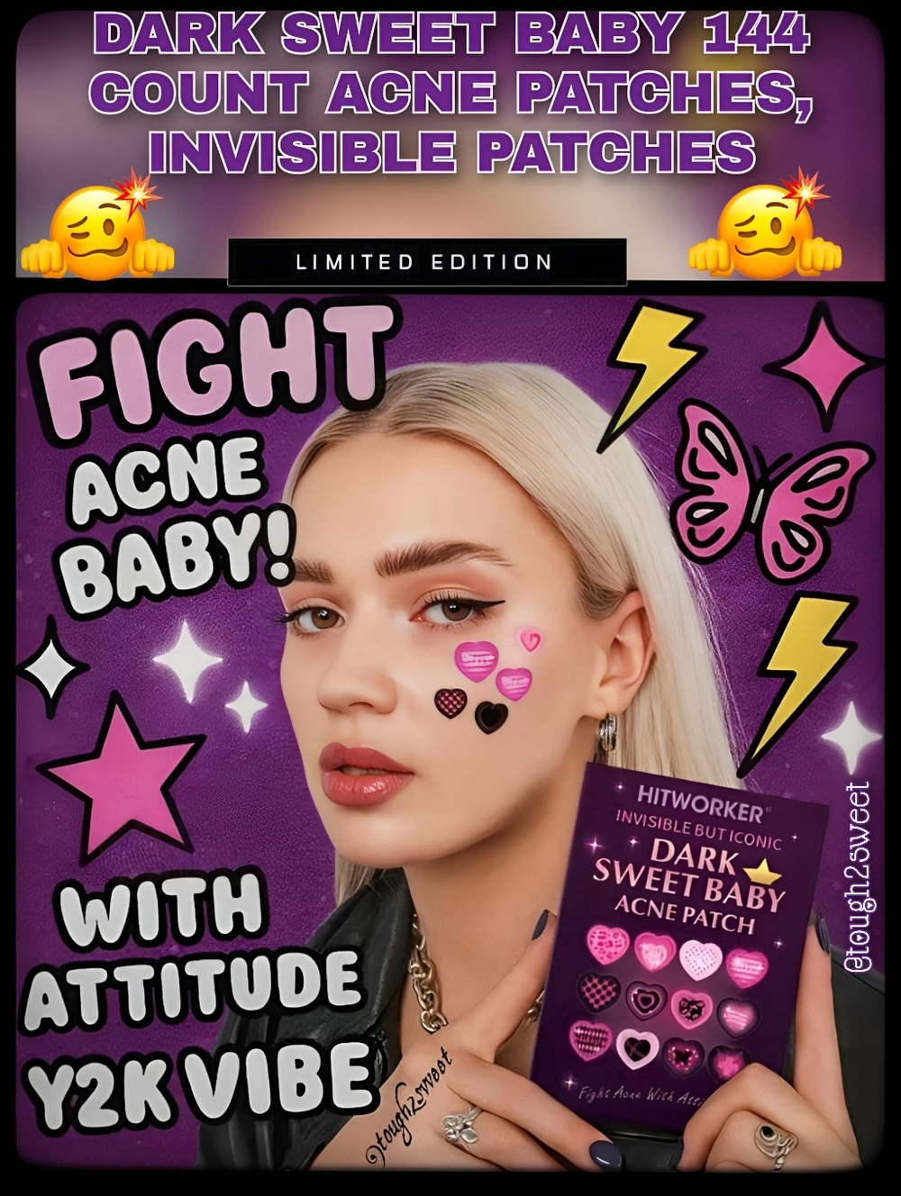 🆕️LAST BOX💜DARK SWEET BABY 144 COUNT ACNE PATCHES, INVISIBLE PATCHES